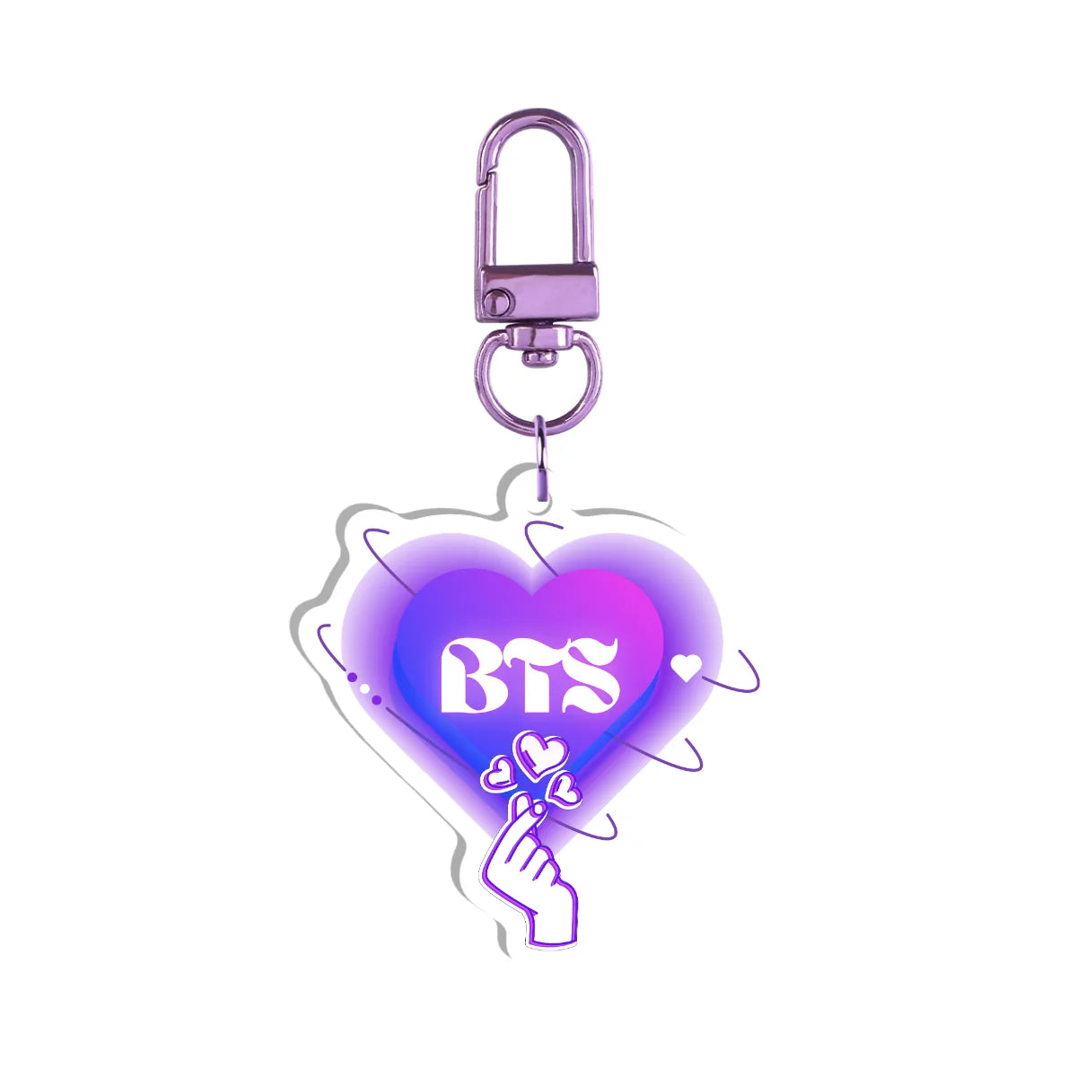 BTS Purple Heart Keychain