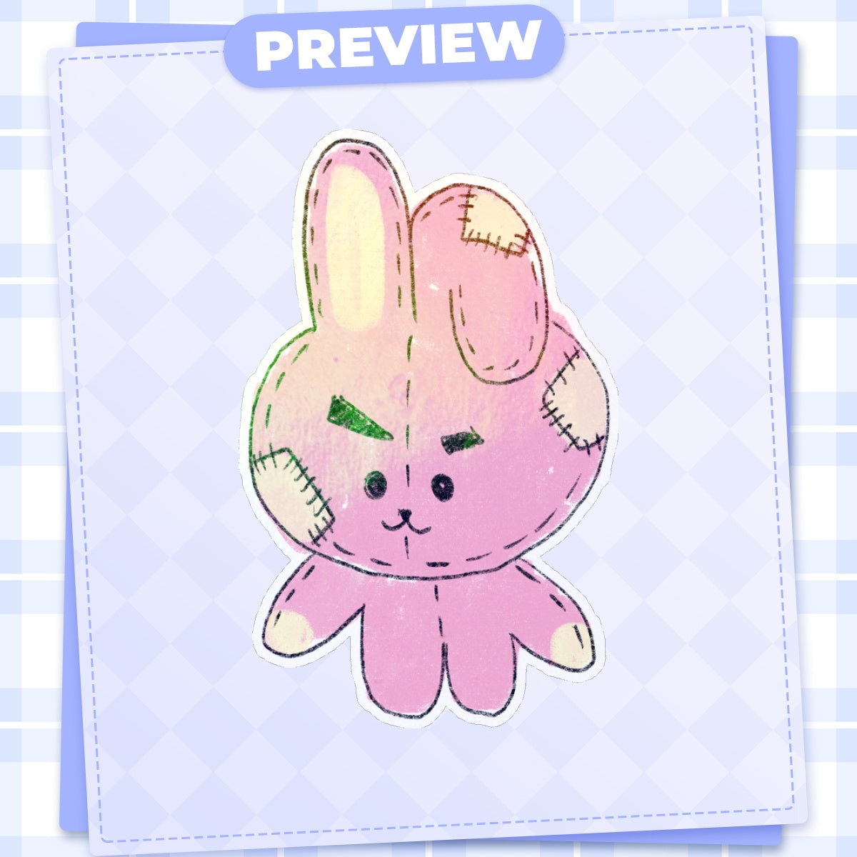 Plush Cooky Die Cut Sticker