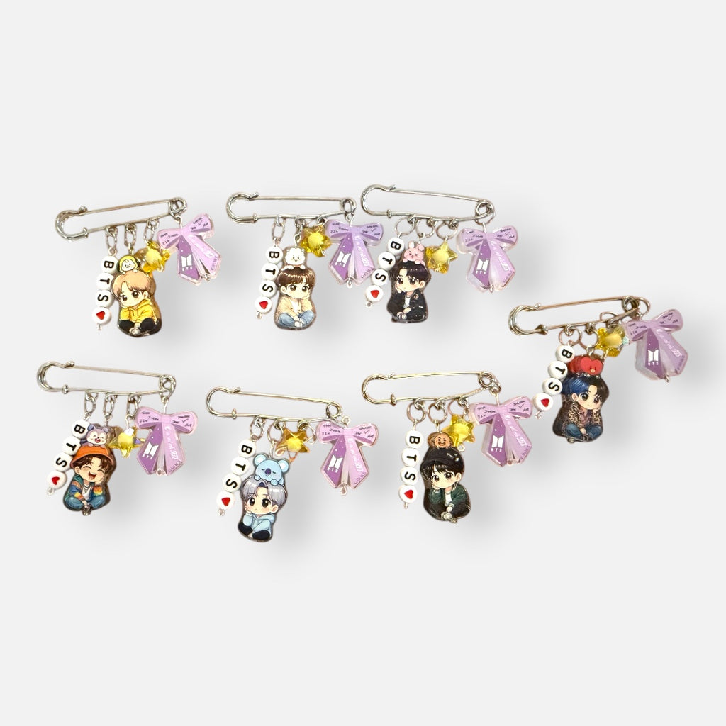 BTS + BT21 Mascot Chibi Keychains