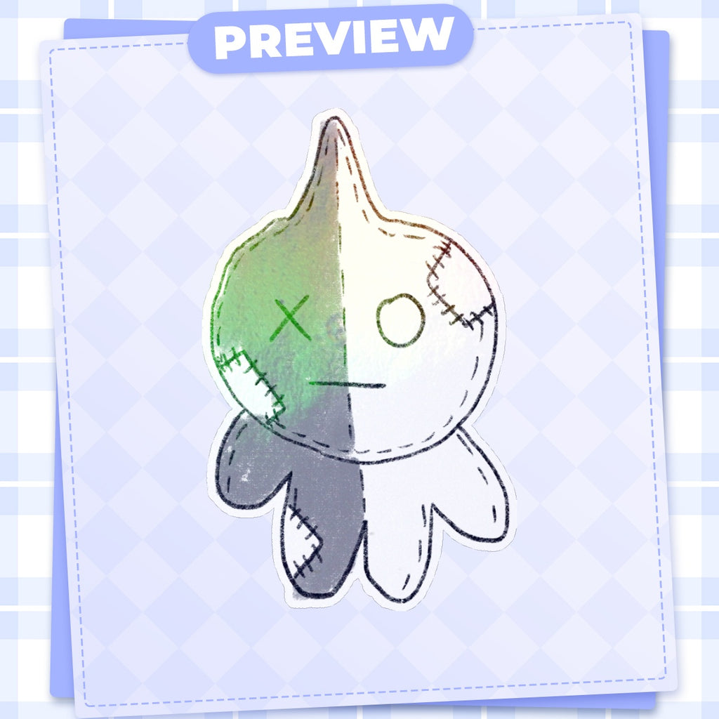 Plush Van Die Cut Sticker