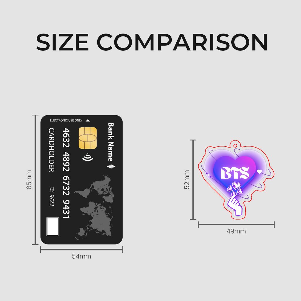 BTS Heart Clear Acrylic Keychain