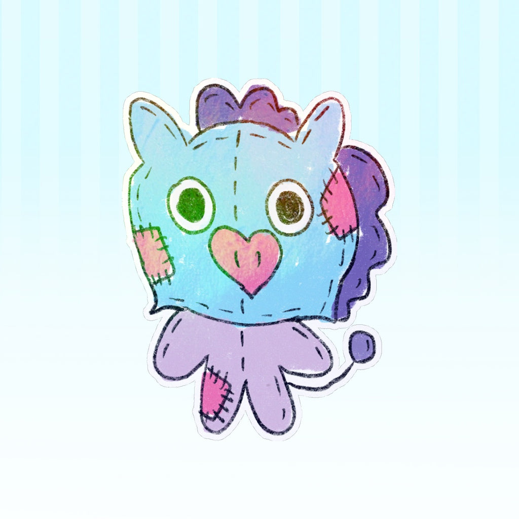 Plush Mang Die Cut Sticker