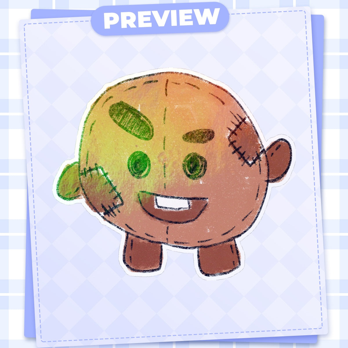 Plush Shooky Die Cut Sticker